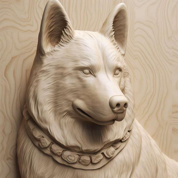 Природа и животные (Гренландская собака 3, NATURE_399) 3D модель для ЧПУ станка